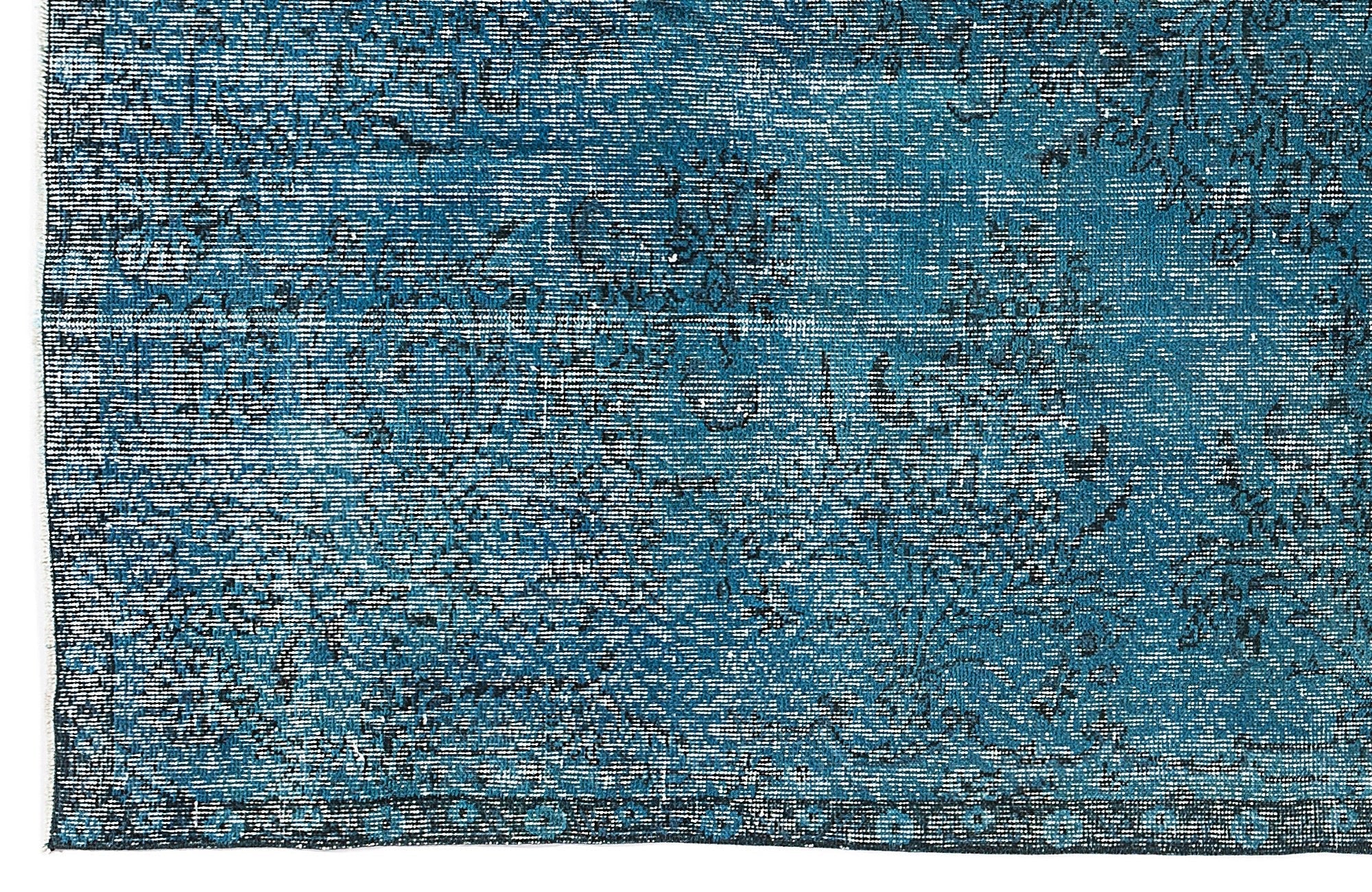 Atina 8033 Turquoise Vintage Wool Handmade Area Rug 5'11" x 9'10"