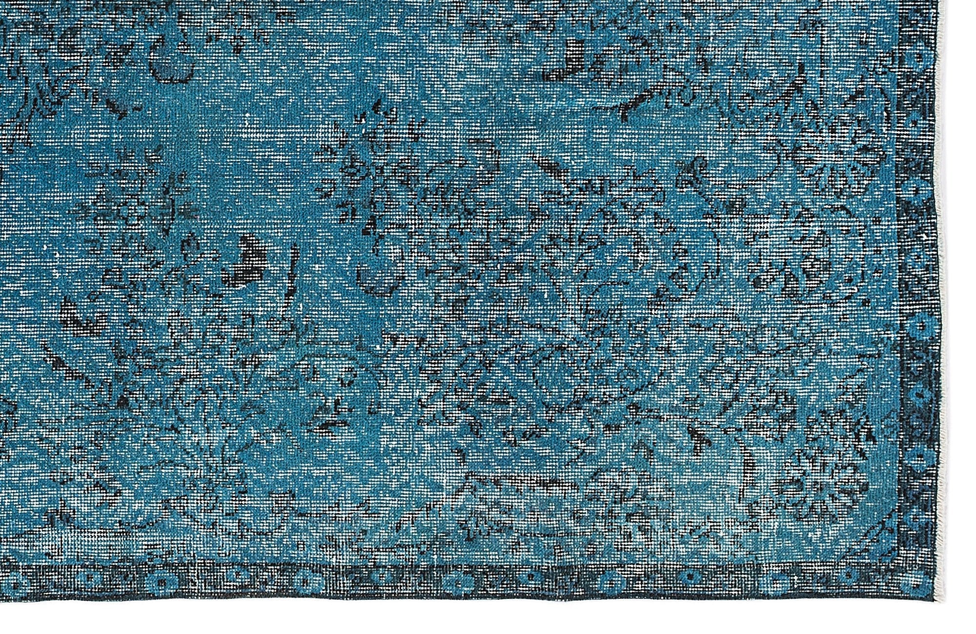 Atina 8033 Turquoise Vintage Wool Handmade Area Rug 5'11" x 9'10"