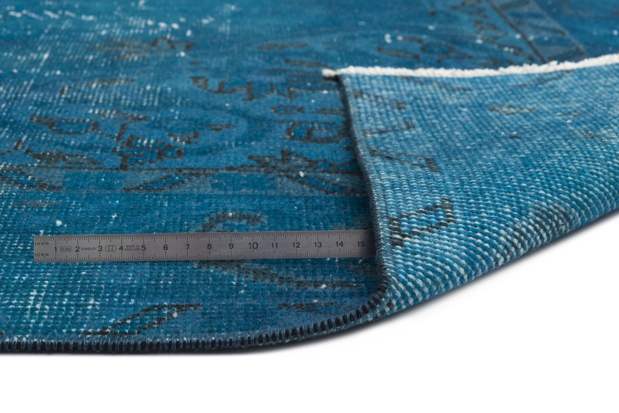 Atina 8180 Turquoise Vintage Wool Handmade Area Rug 5'7" x 9'4"