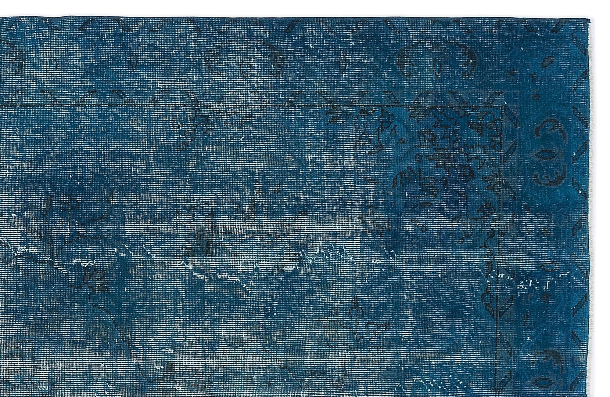Atina 8180 Turquoise Vintage Wool Handmade Area Rug 5'7" x 9'4"