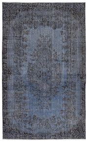 Atina 8323 Blue Vintage Wool Handmade Area Rug 5'8" x 9'4"