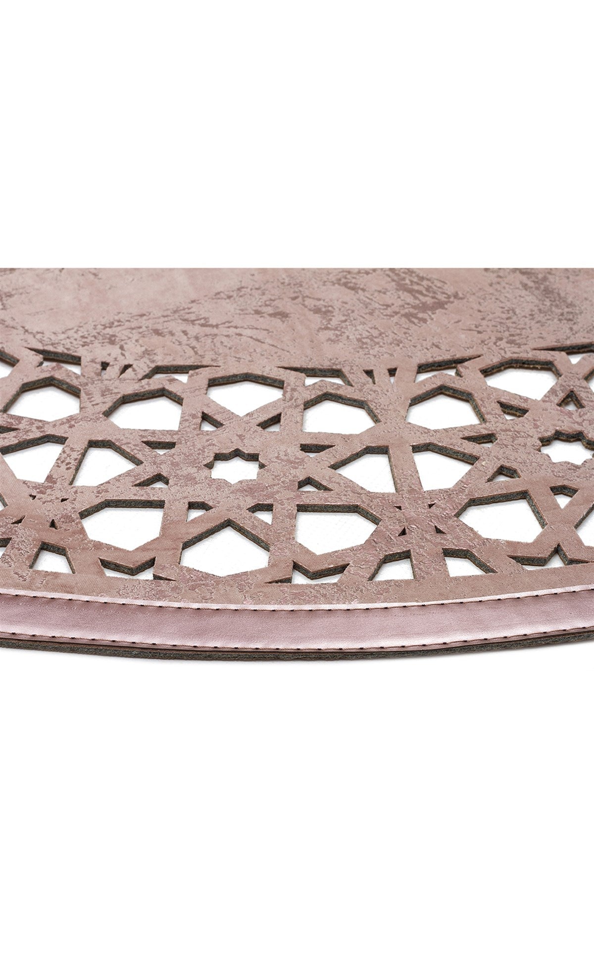 Modern Leather Rug – Shiny Bordered Artificial Leather Carpet With Anti Slip Surface