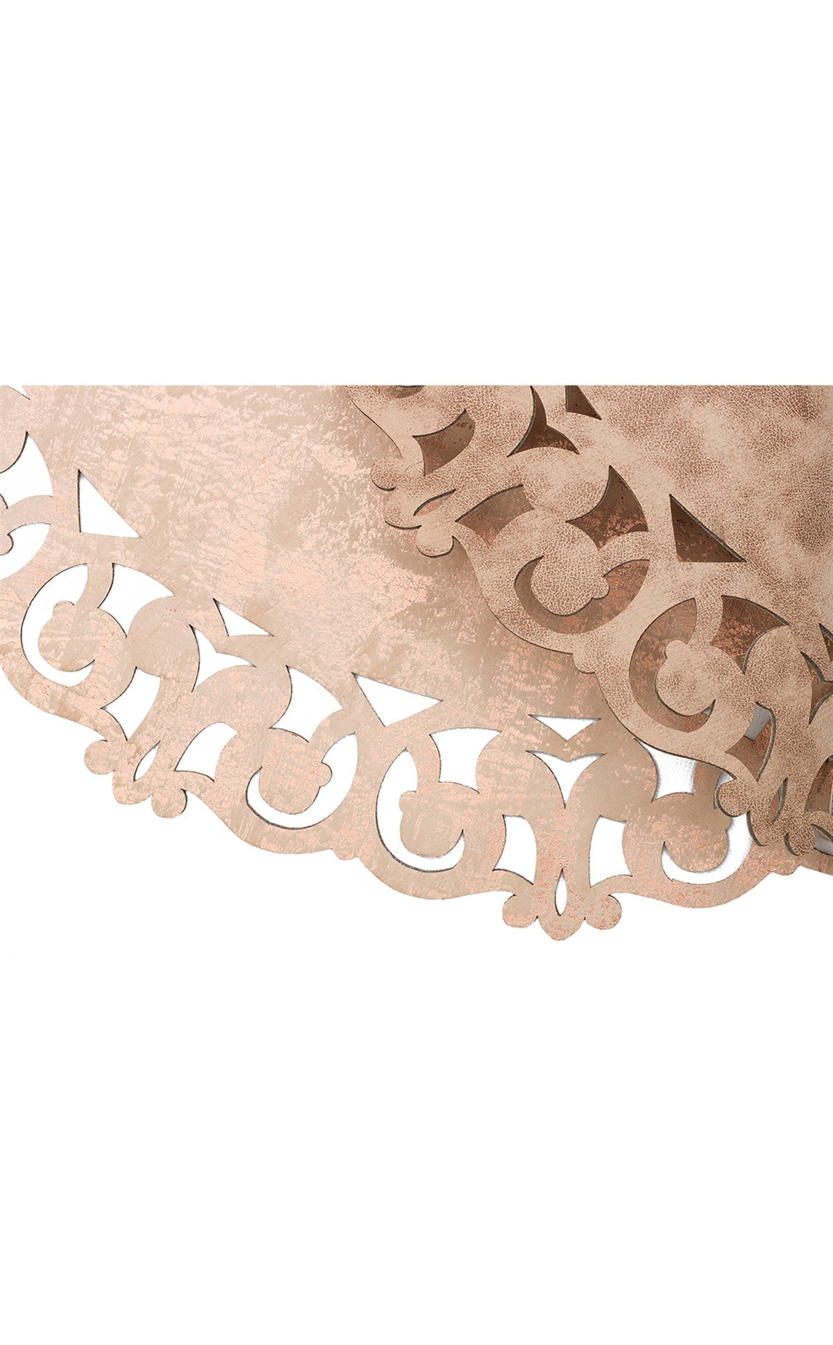 Modern Leather Rug – Copper Colored Washable Non Slip Carpet with Shiny Border