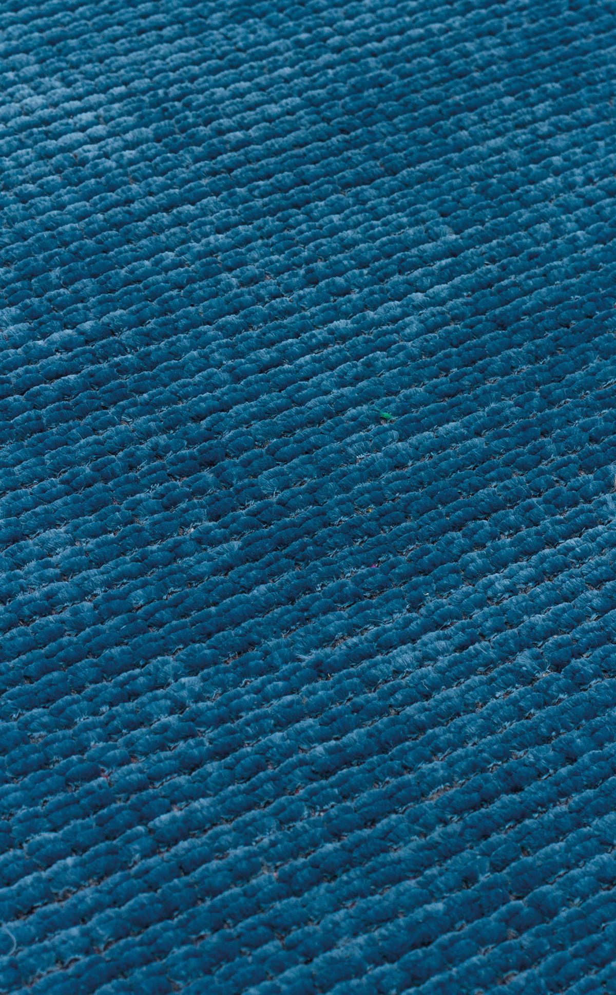 Modern Non Slip Kilim - Navy Blue Flat Weave Rug | Washable Solid Color Carpet