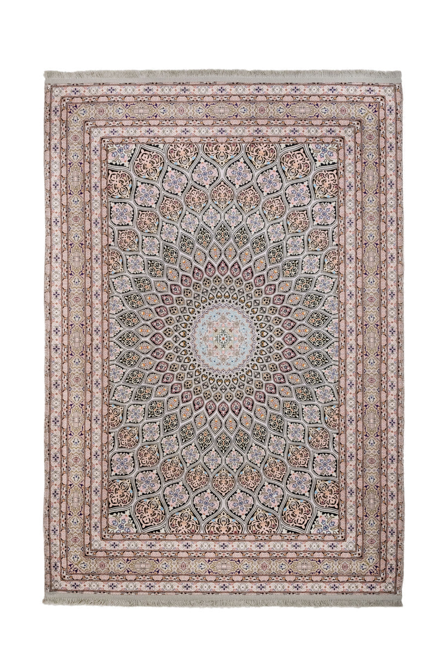 Classic Cotton Area Rug – Beige Chenille Digital Print Rug by Pia Monte