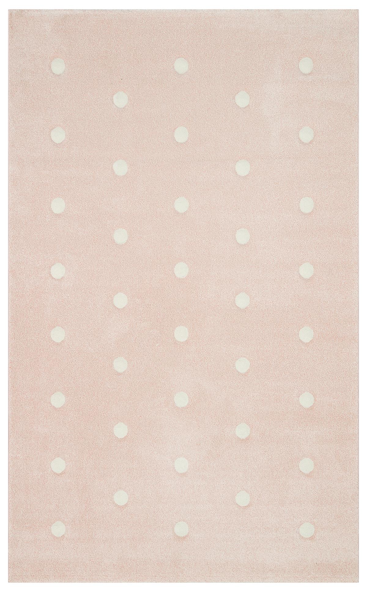 Kids Pink Rug - Soft Flatweave Children's Area Rug | Washable Non Slip Carpet