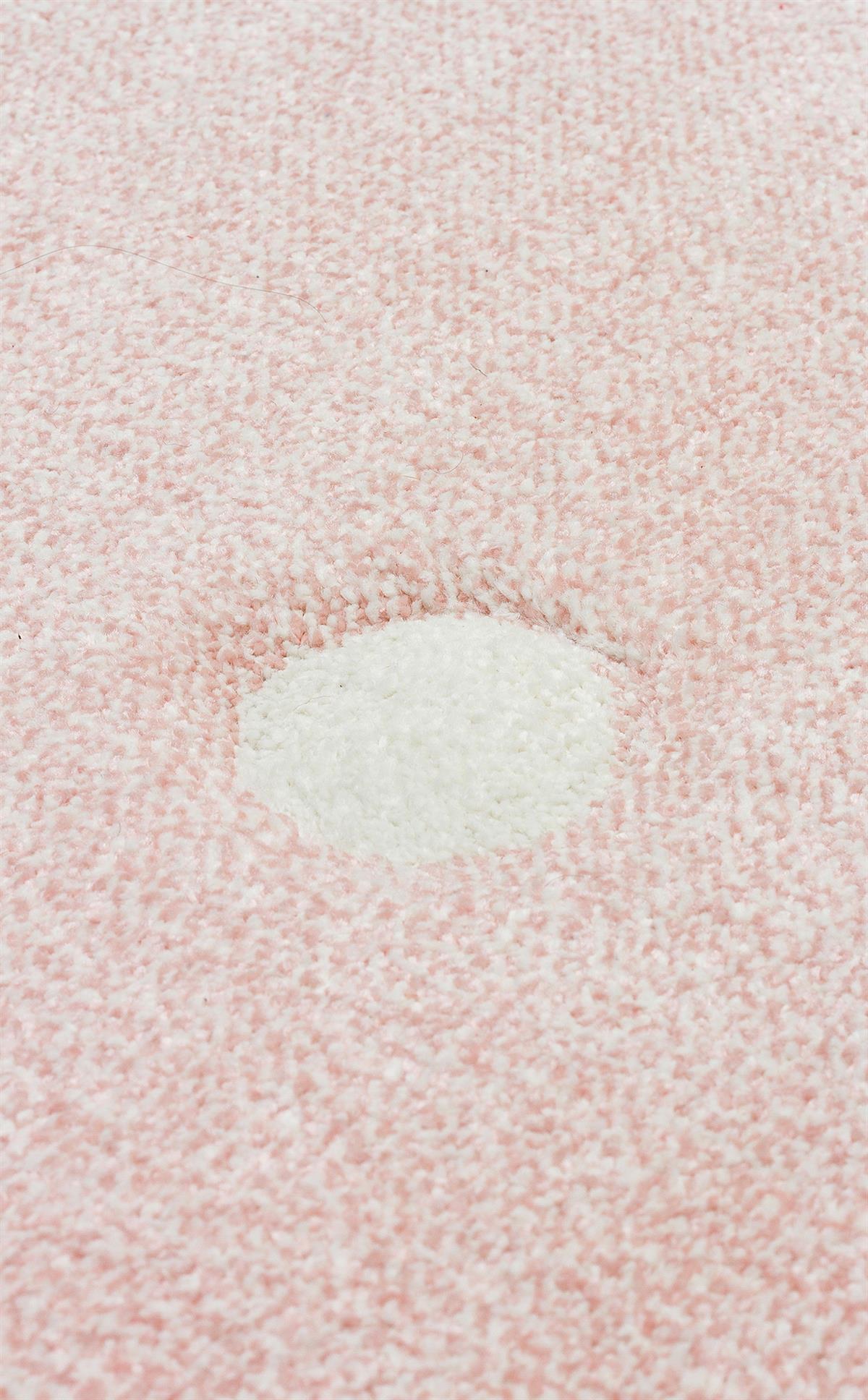 Kids Pink Rug - Soft Flatweave Children's Area Rug | Washable Non Slip Carpet