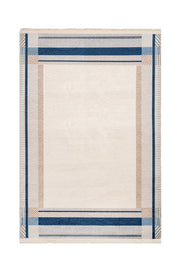 Digital Print Area Rug – Beige Frame Cotton Chenille Stylish Carpet for Home Decor