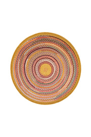 Yellow Striped Area Rug – Cotton Chenille Digital Print Rug by Pia Monte