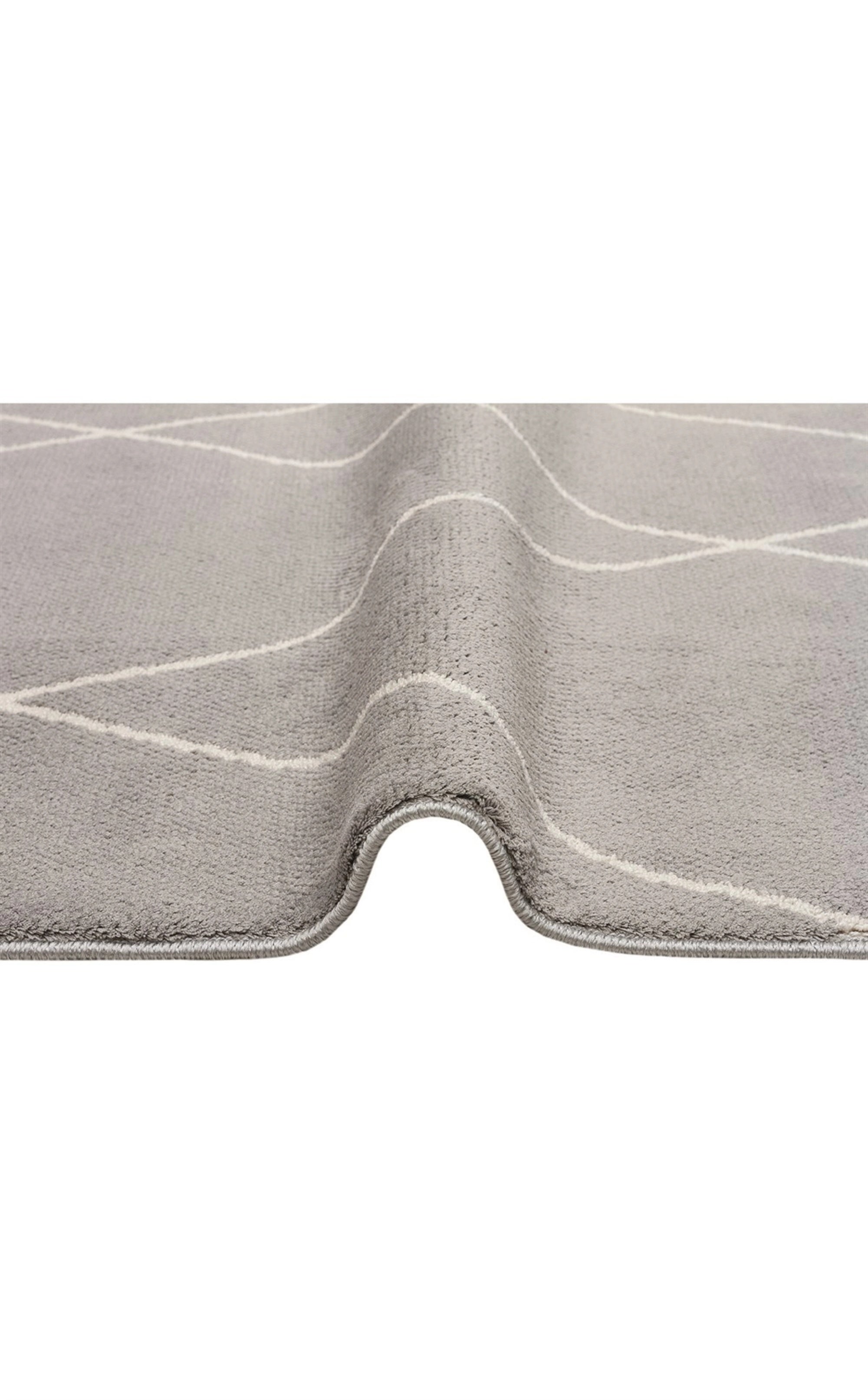 Grey Geometric Area Rug – Modern Machine Made Carpet With Ethnic Pattern