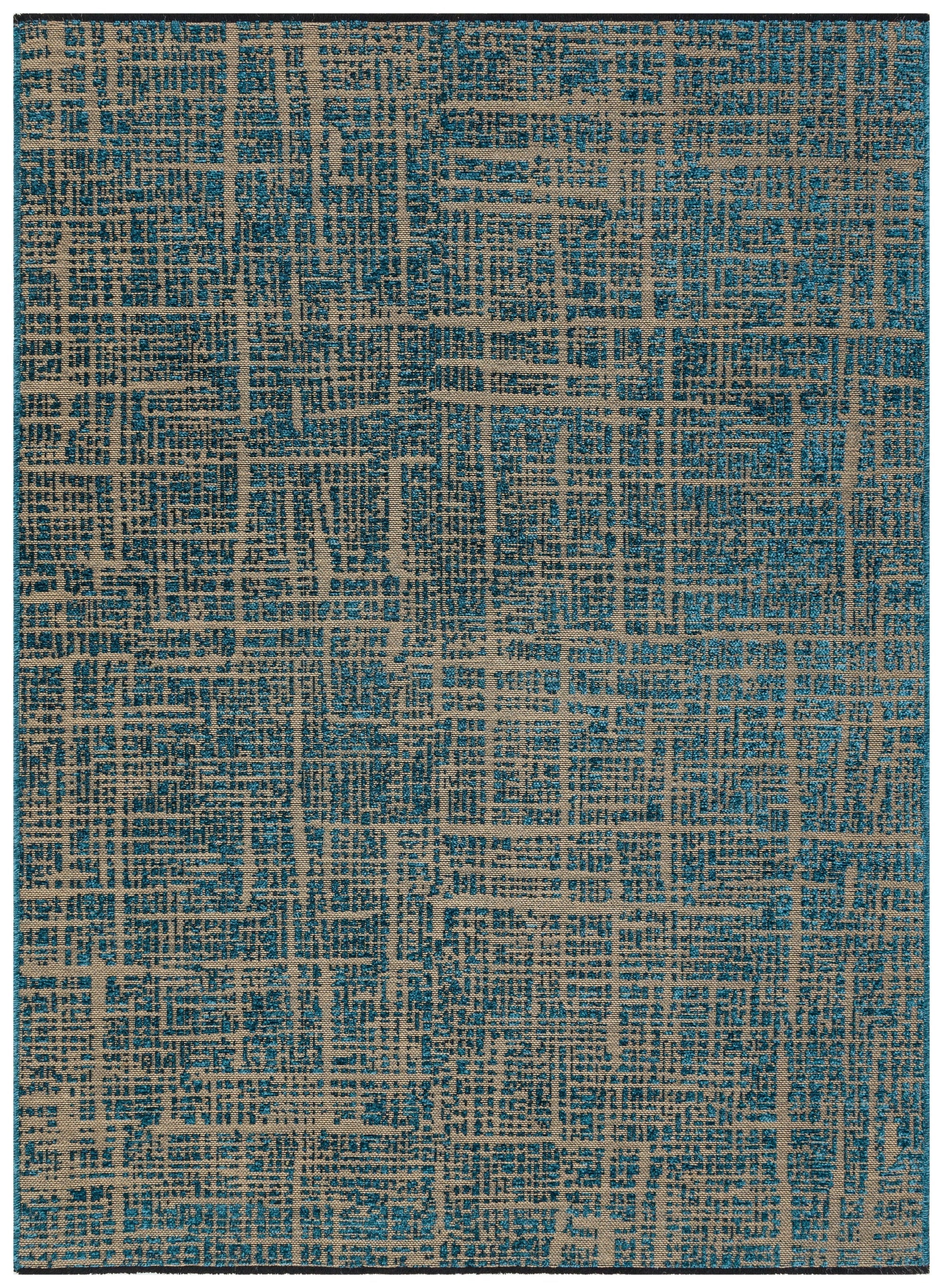 Modern Area Rug – Turquoise Machine Made Rug | Non Shedding Living Room Carpet