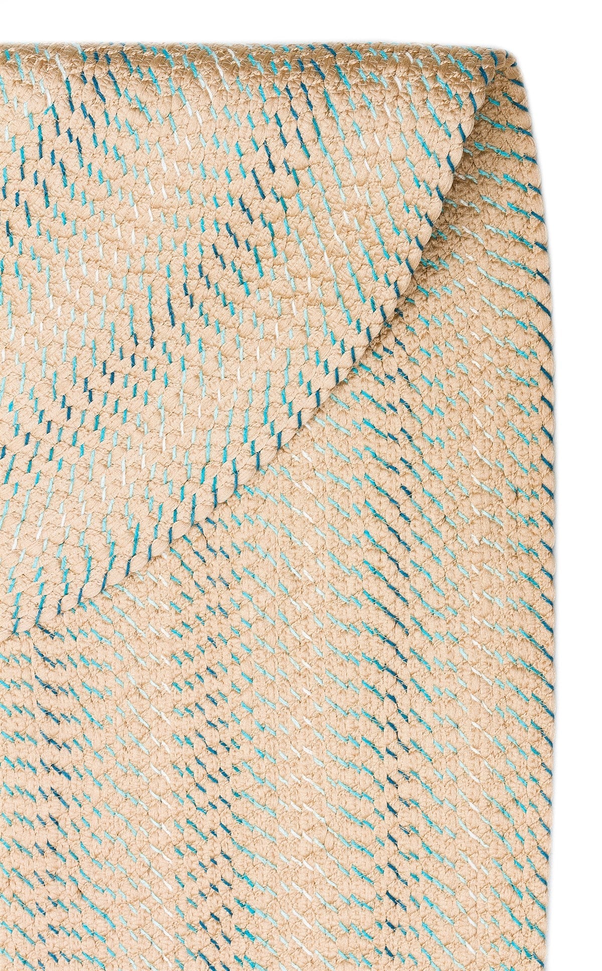 Beige Jute Rug - Striped Cotton Oval Woven Eco Friendly Floor Covering