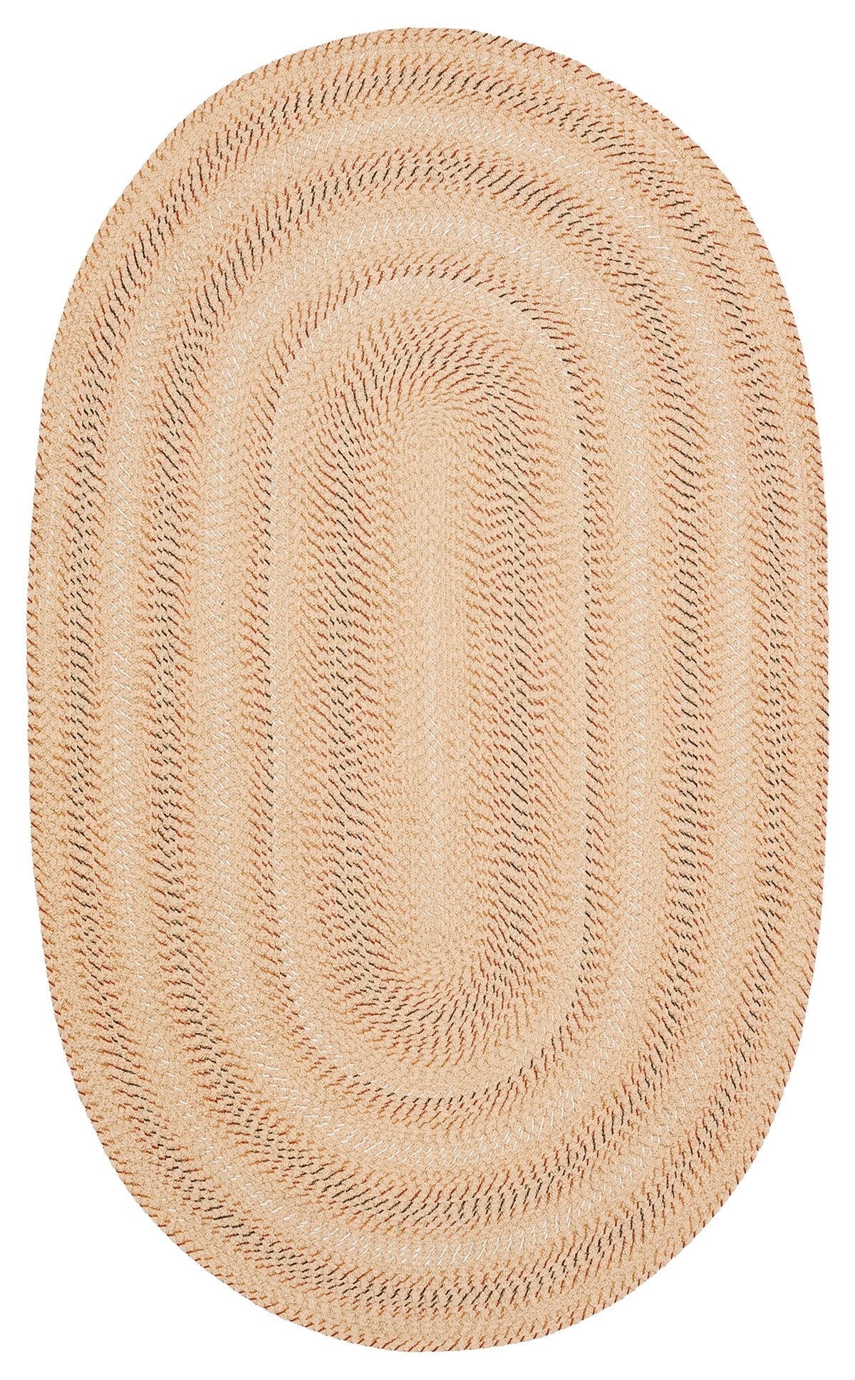 Round Jute Rug – Beige Striped Cotton Carpet | Soft Texture, Dust Free Floor Mat
