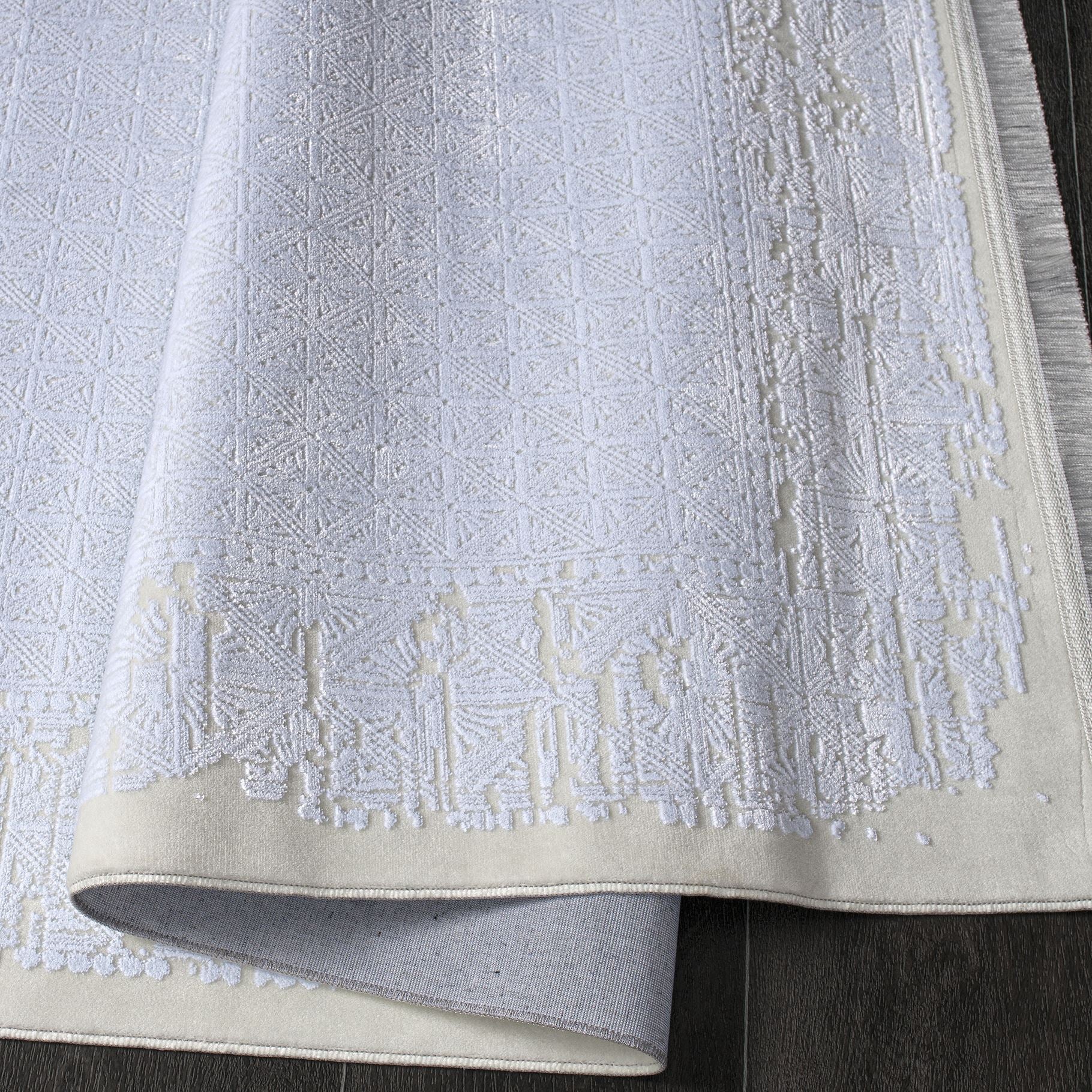 Modern Cotton Area Rug | Durable Acrylic Polyester Cotton Blend Rug with 6 mm Pile Height